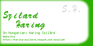 szilard haring business card
